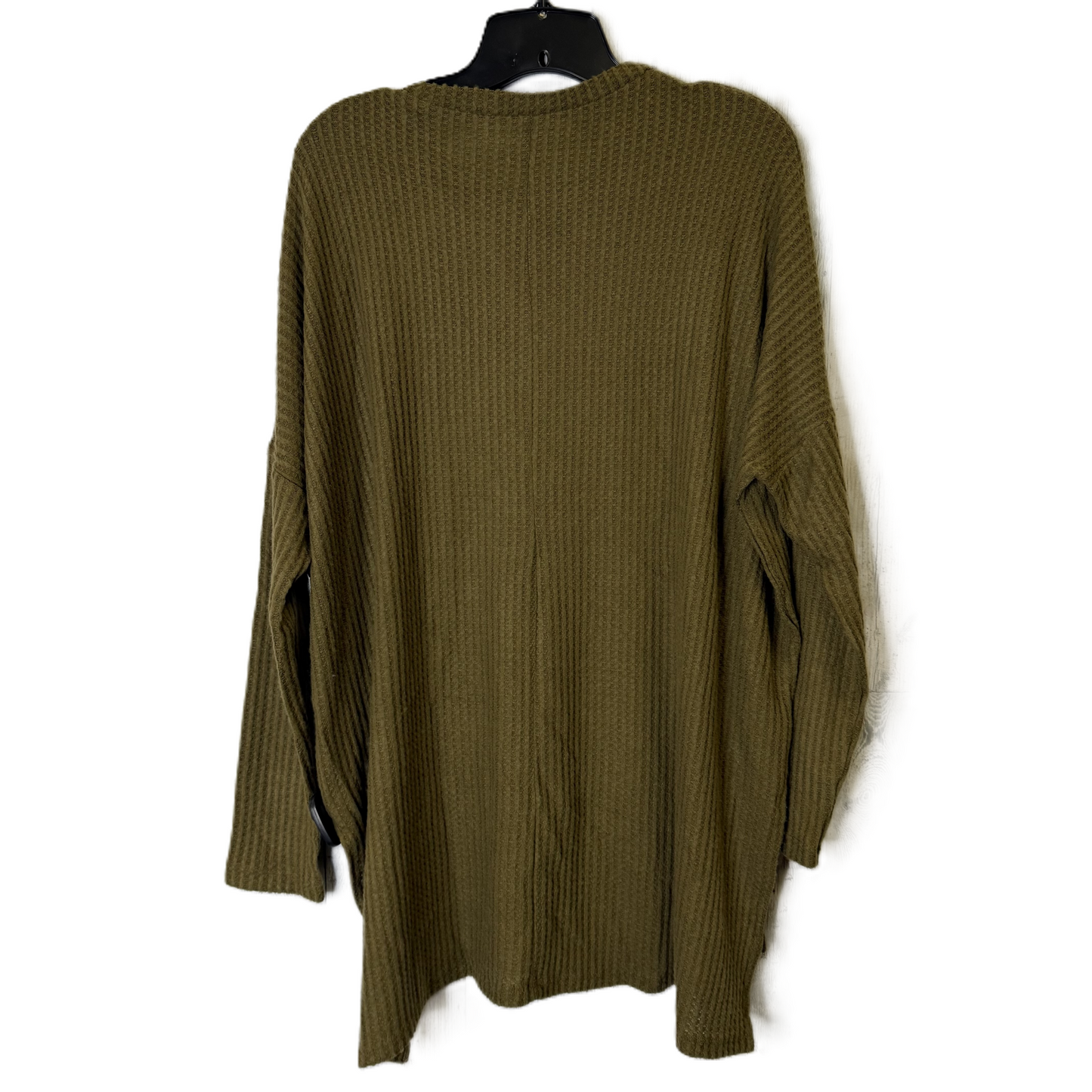 Top Long Sleeve By Zenana Outfitters In Green, Size: M