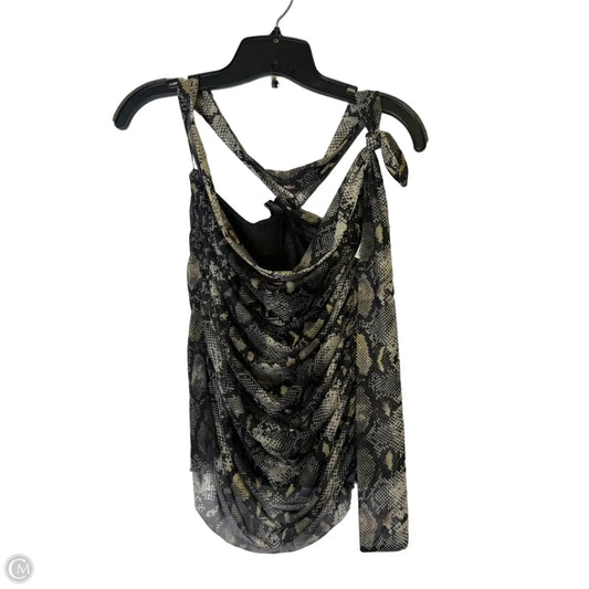 Top Sleeveless By Zara In Snakeskin Print, Size: L