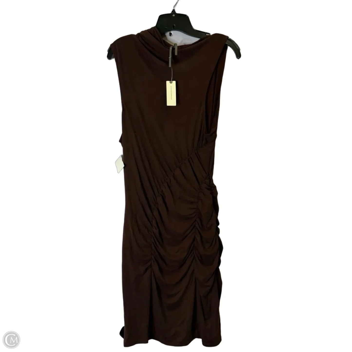 Dress Casual Midi By Anthropologie In Brown, Size: Xl