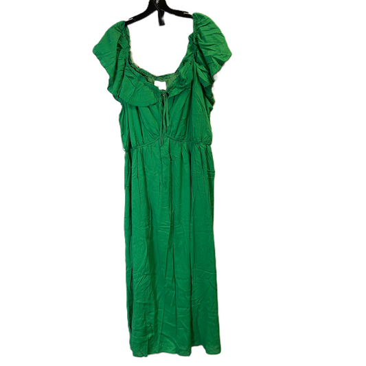 Dress Casual Maxi By Andree By Unit In Green, Size: 1x