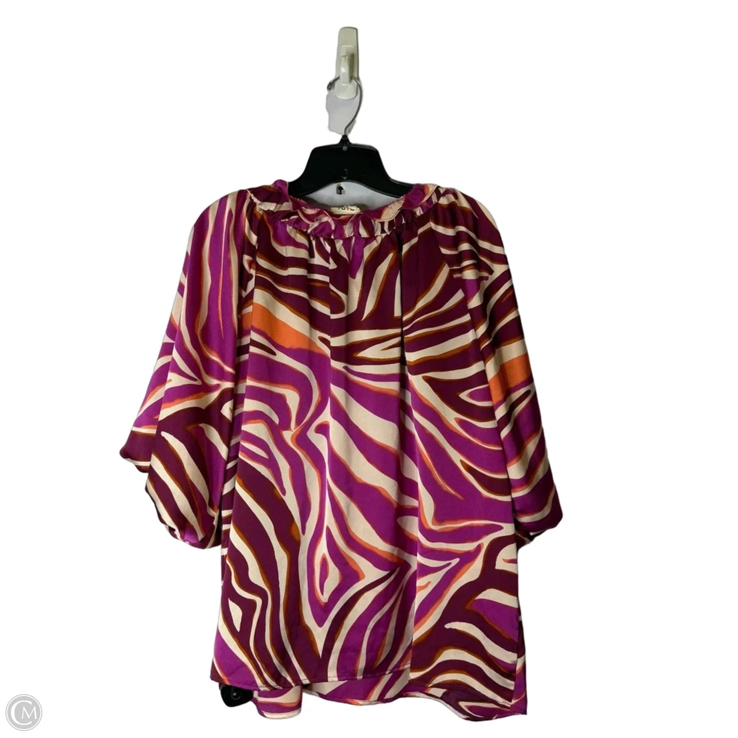 Top Short Sleeve By Bibi In Purple, Size: Xl