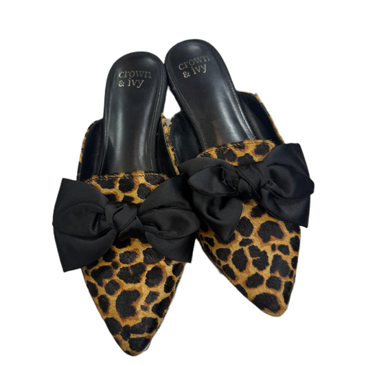 Shoes Flats By Crown And Ivy In Animal Print, Size: 8