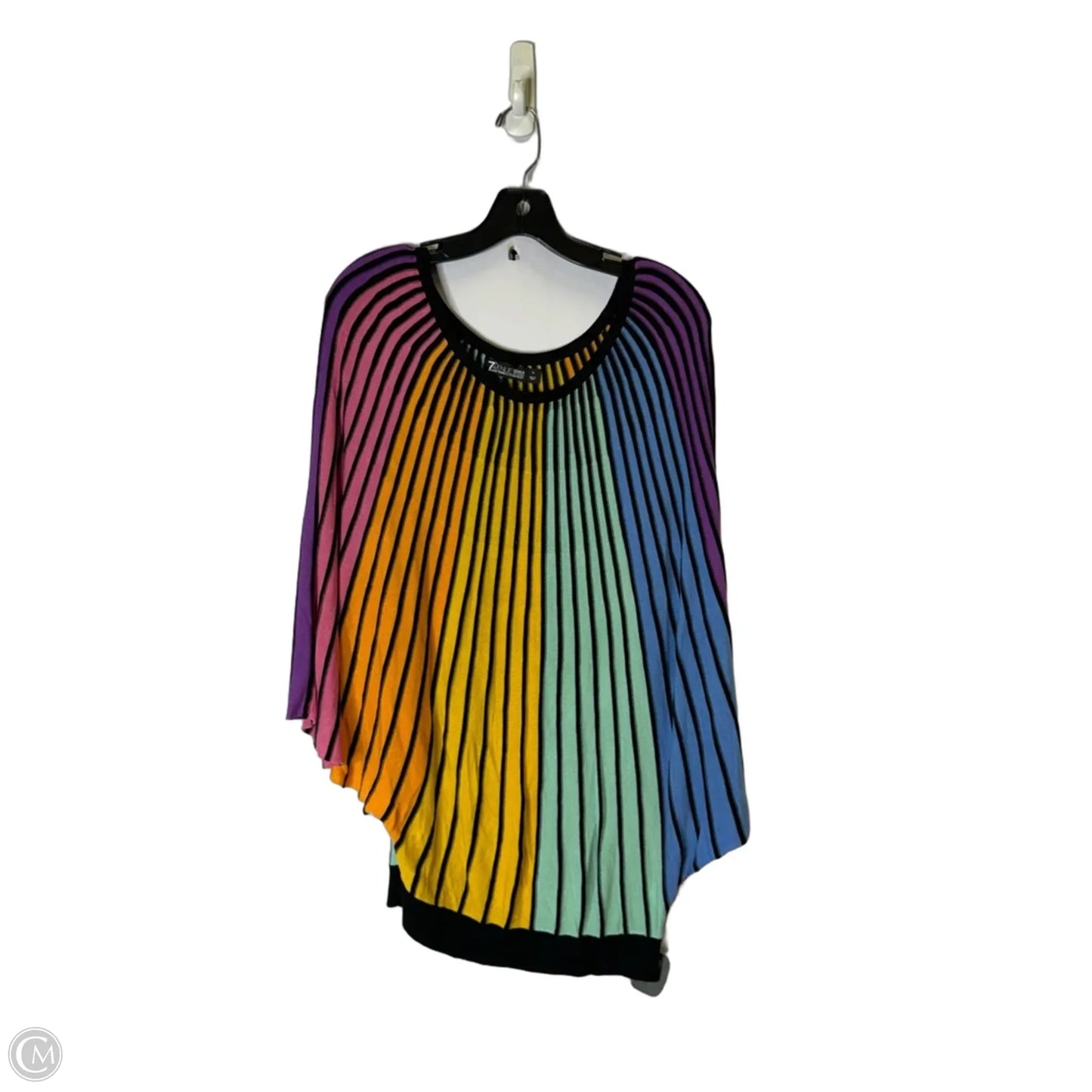 Top Short Sleeve By New York And Co In Rainbow Print, Size: Xl