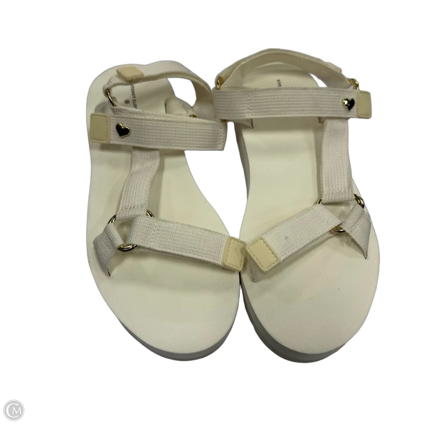 Sandals Heels Platform By Stoney Clover Lane In White, Size: 8