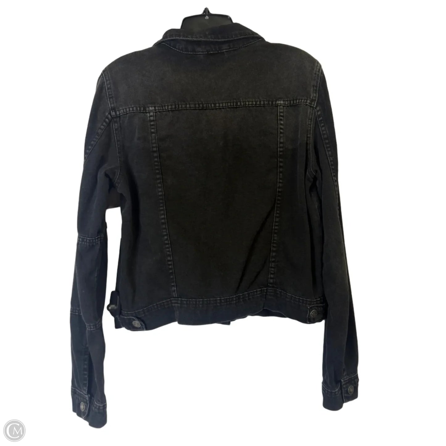 Jacket Denim By Free People In Black Denim, Size: M