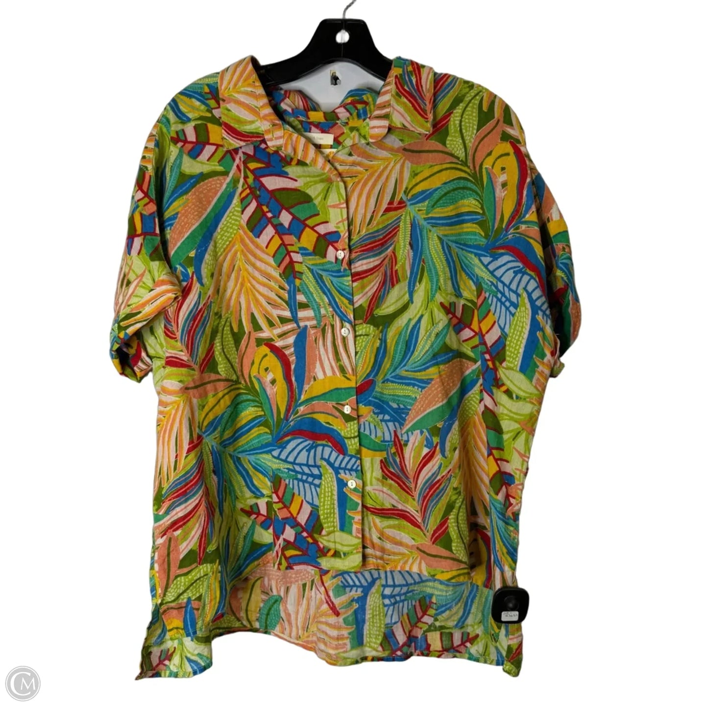 Top Short Sleeve By C And C In Tropical Print, Size: Xl