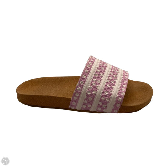 Sandals Flats By Adidas In Pink, Size: 10