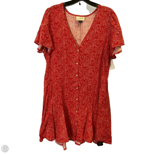 Dress Casual Short By Universal Thread In Red, Size: L