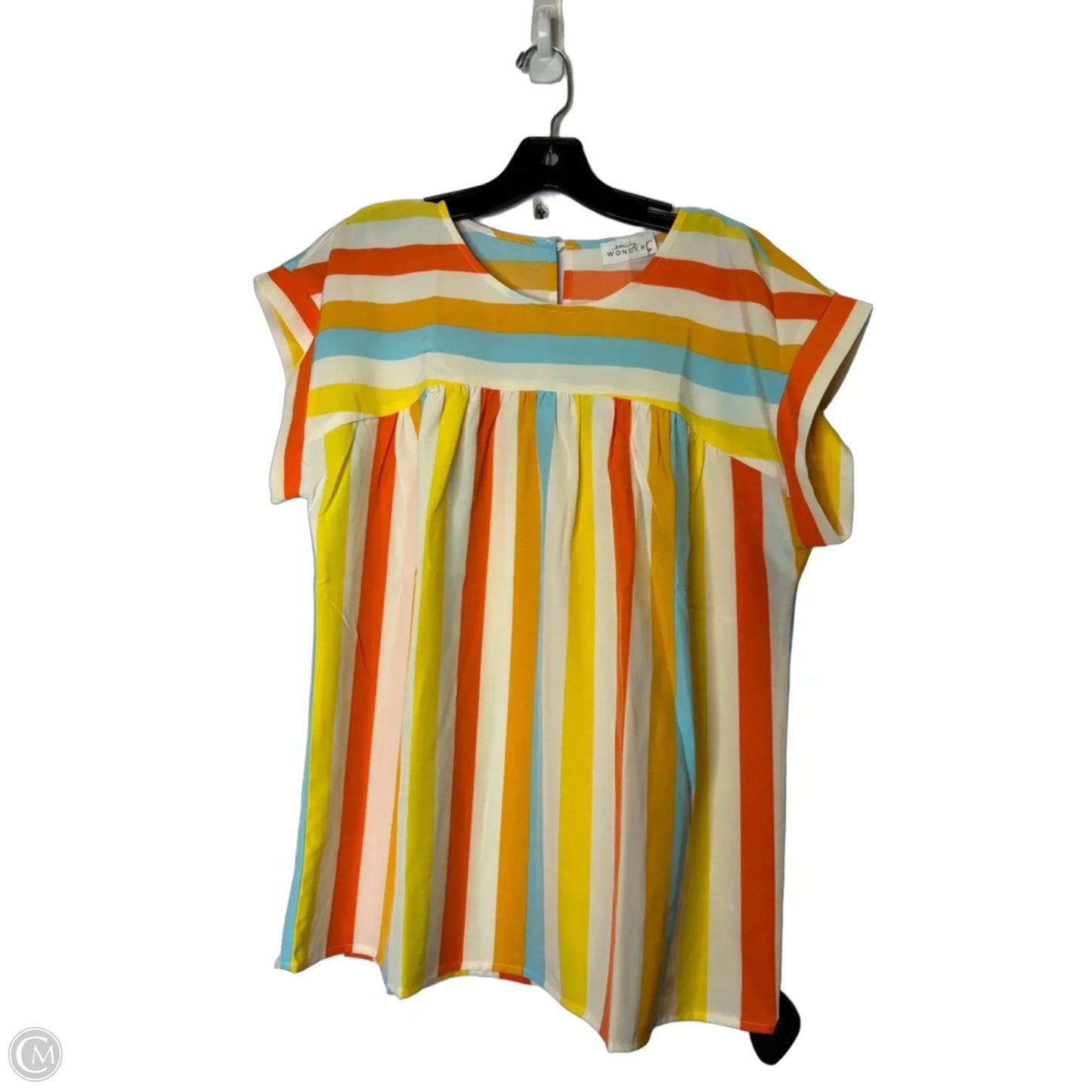 Blouse Sleeveless By Emily Wonder In Striped Pattern, Size: M