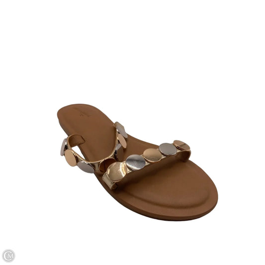 Sandals Flats By Universal Thread In Gold, Size: 8
