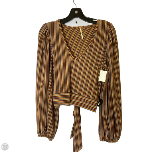 Top Long Sleeve By Free People In Orange, Size: S