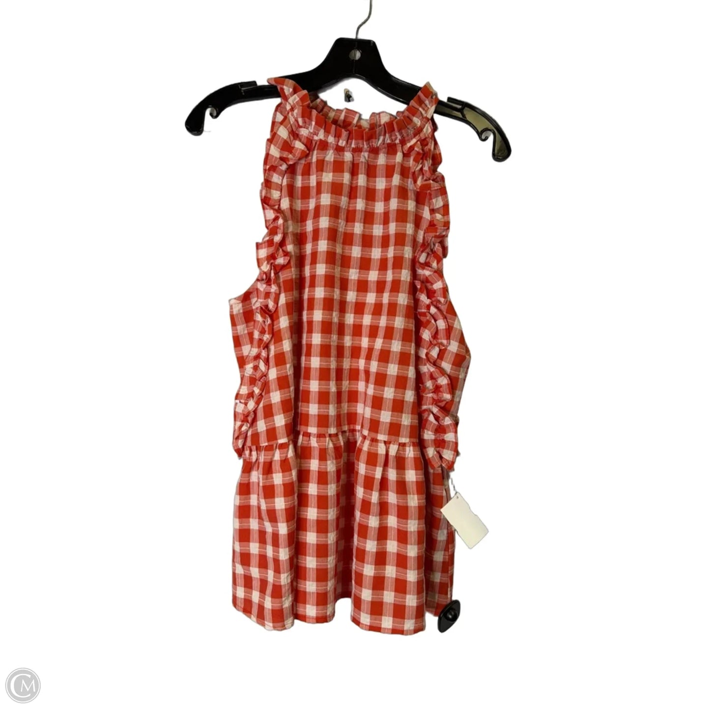 Top Sleeveless By Fabrik In Red, Size: L