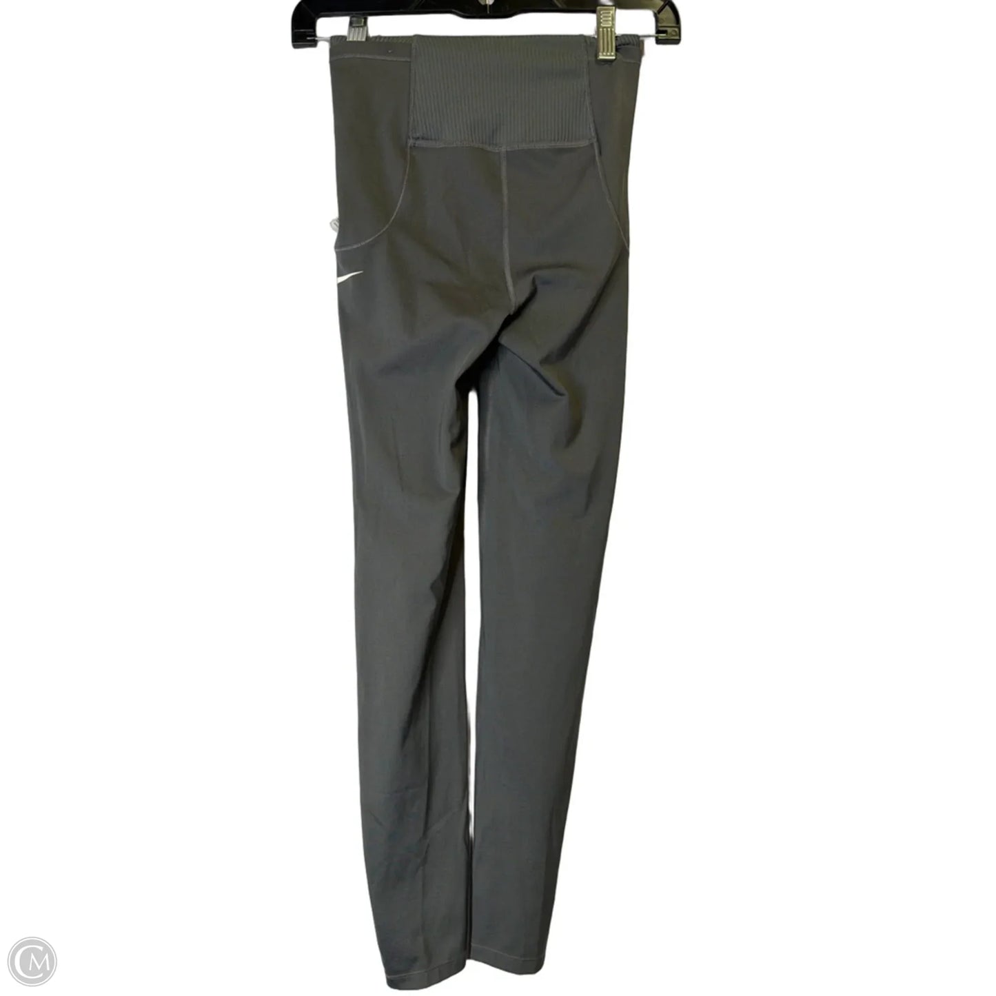 Athletic Leggings By Nike Apparel In Grey, Size: M