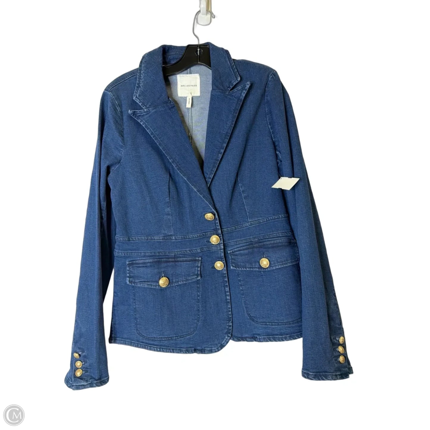 Blazer By Avec Les Filles In Blue Denim, Size: M