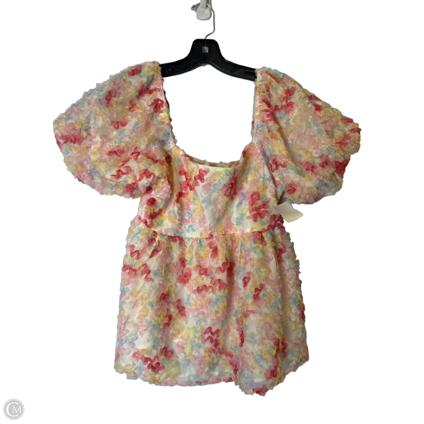 Top Short Sleeve By &merci In Floral Print, Size: L
