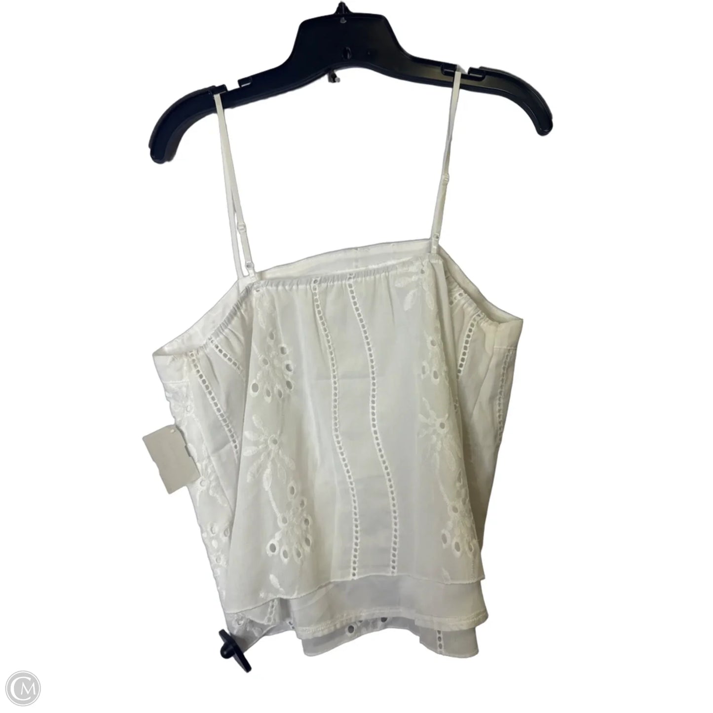 Top Sleeveless By Shein In White, Size: L