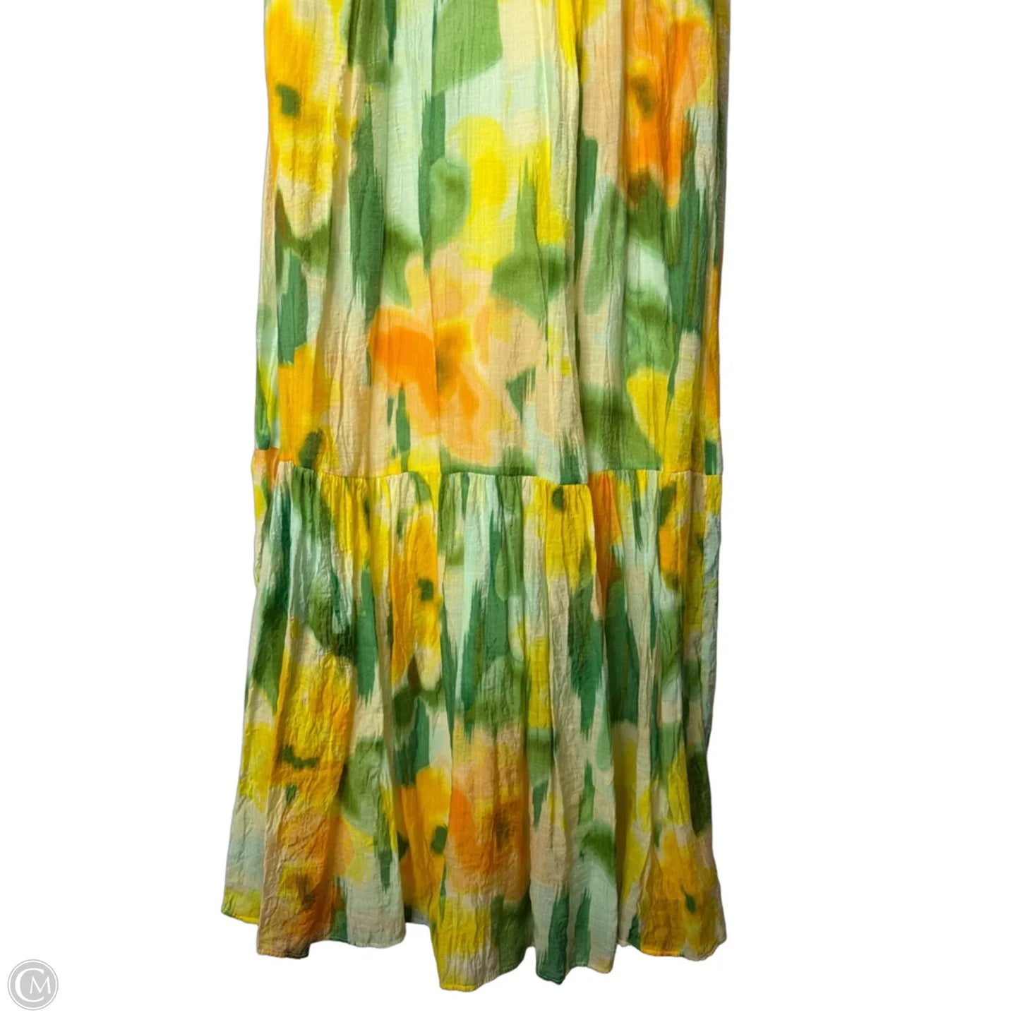 Dress Casual Maxi By 1.state In Green & Yellow, Size: M