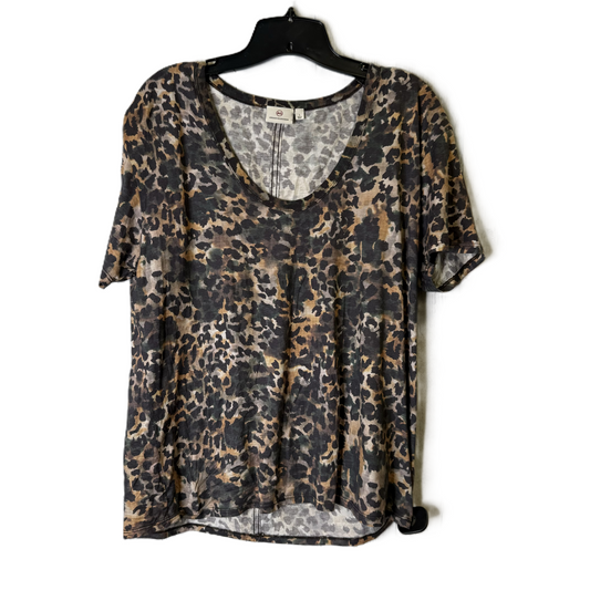 Top Short Sleeve By Adriano Goldschmied In Animal Print, Size: L