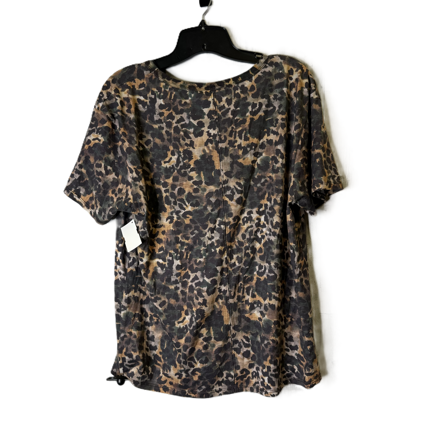 Top Short Sleeve By Adriano Goldschmied In Animal Print, Size: L