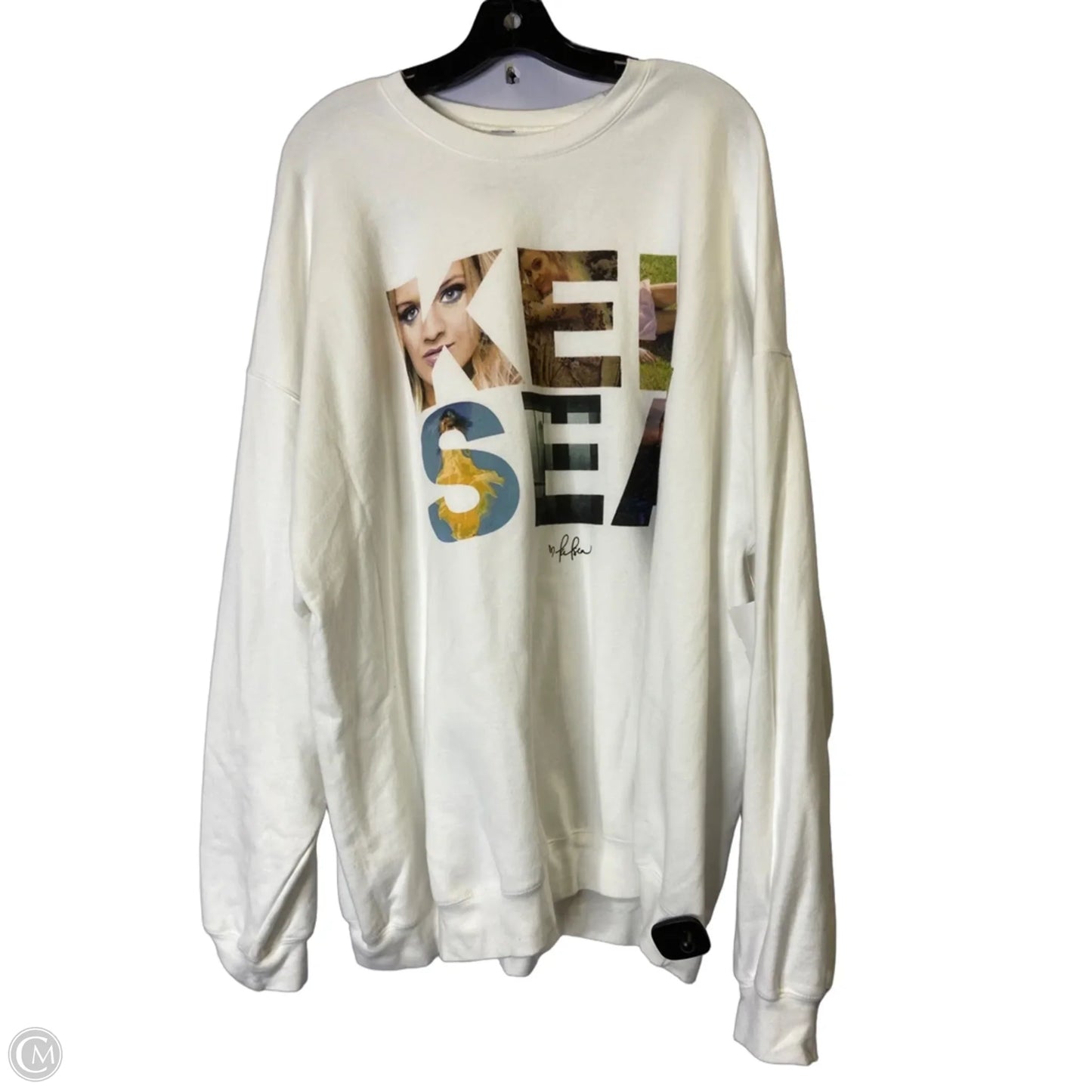 Sweatshirt Crewneck By Clothes Mentor In White, Size: 2x
