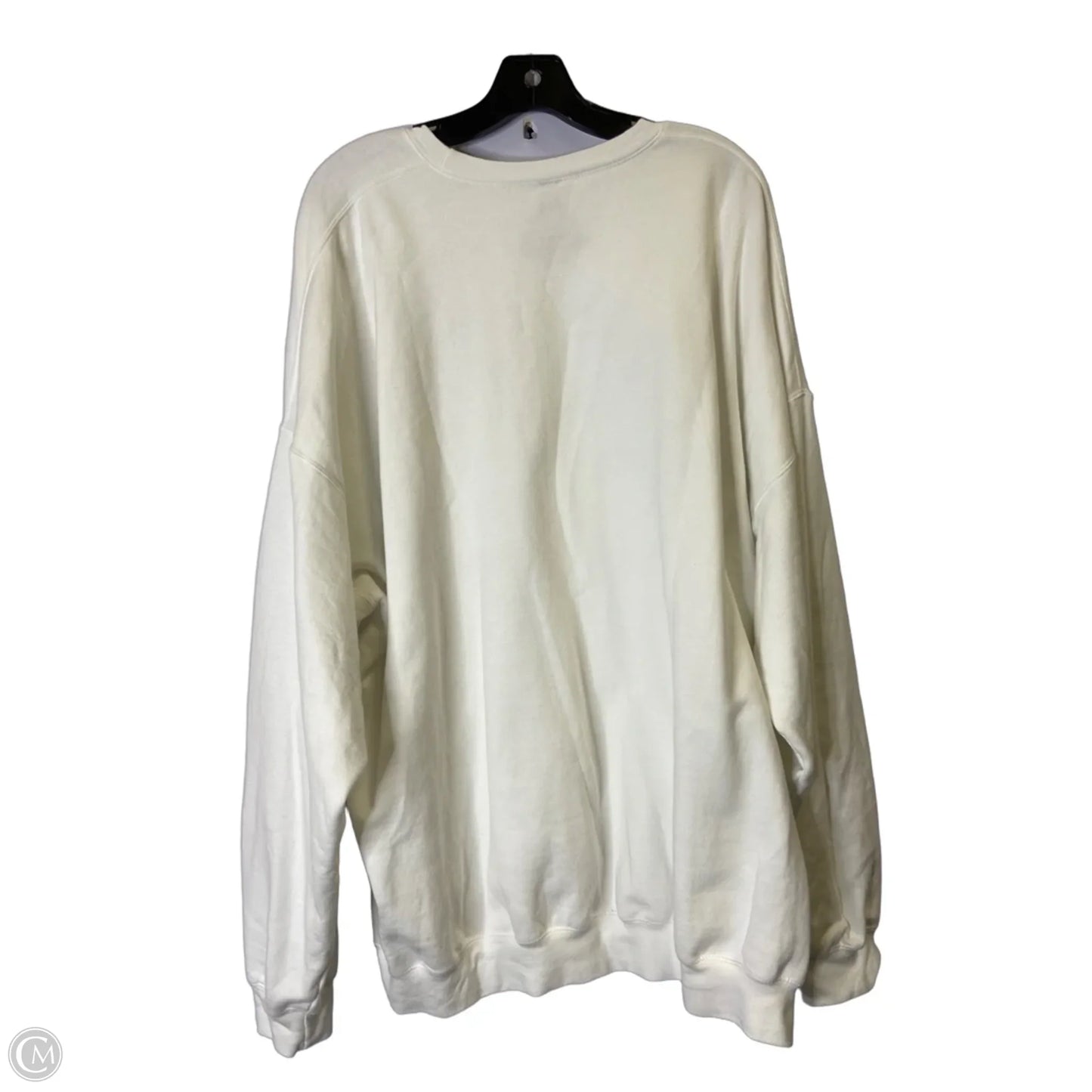 Sweatshirt Crewneck By Clothes Mentor In White, Size: 2x