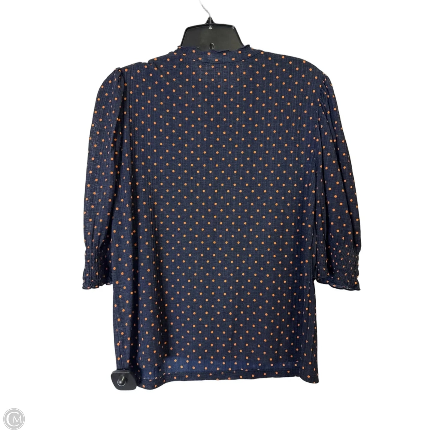 Top Short Sleeve By Zara In Polkadot Pattern, Size: S