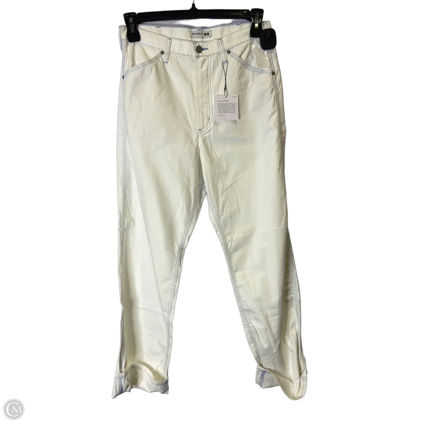 Jeans Straight By Clothes Mentor In White Denim, Size: 8