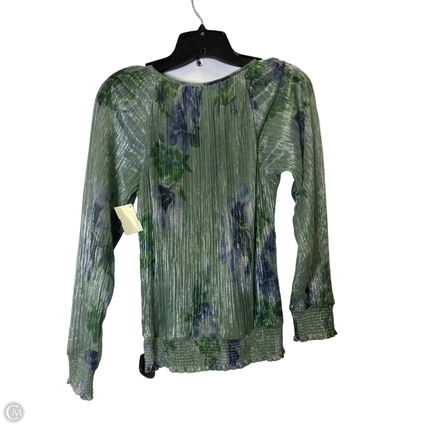 Blouse Long Sleeve By White House Black Market In Green, Size: Xs