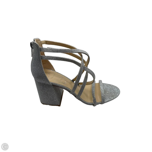 Shoes Heels Block By Jessica Simpson In Silver, Size: 8