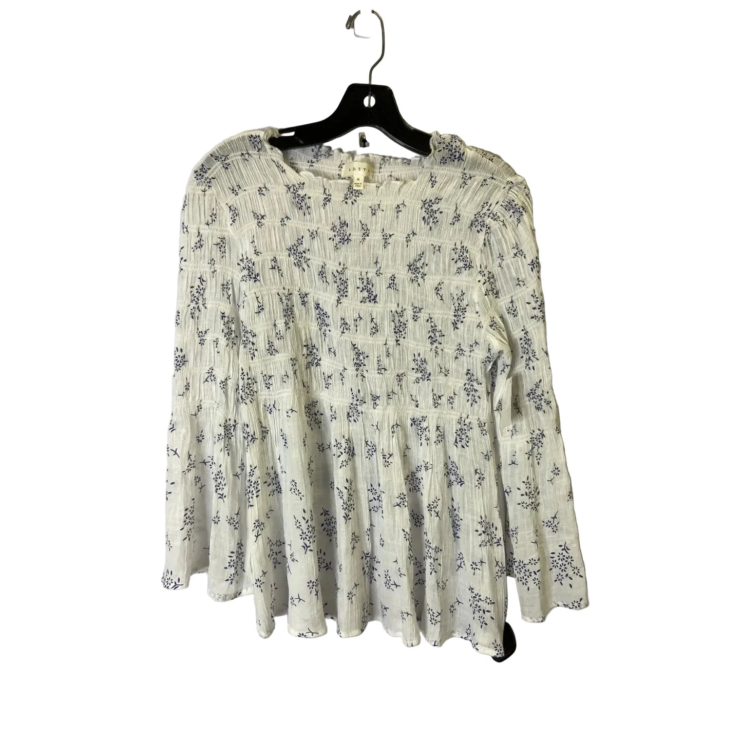 Top Long Sleeve By Adiva In White, Size: M
