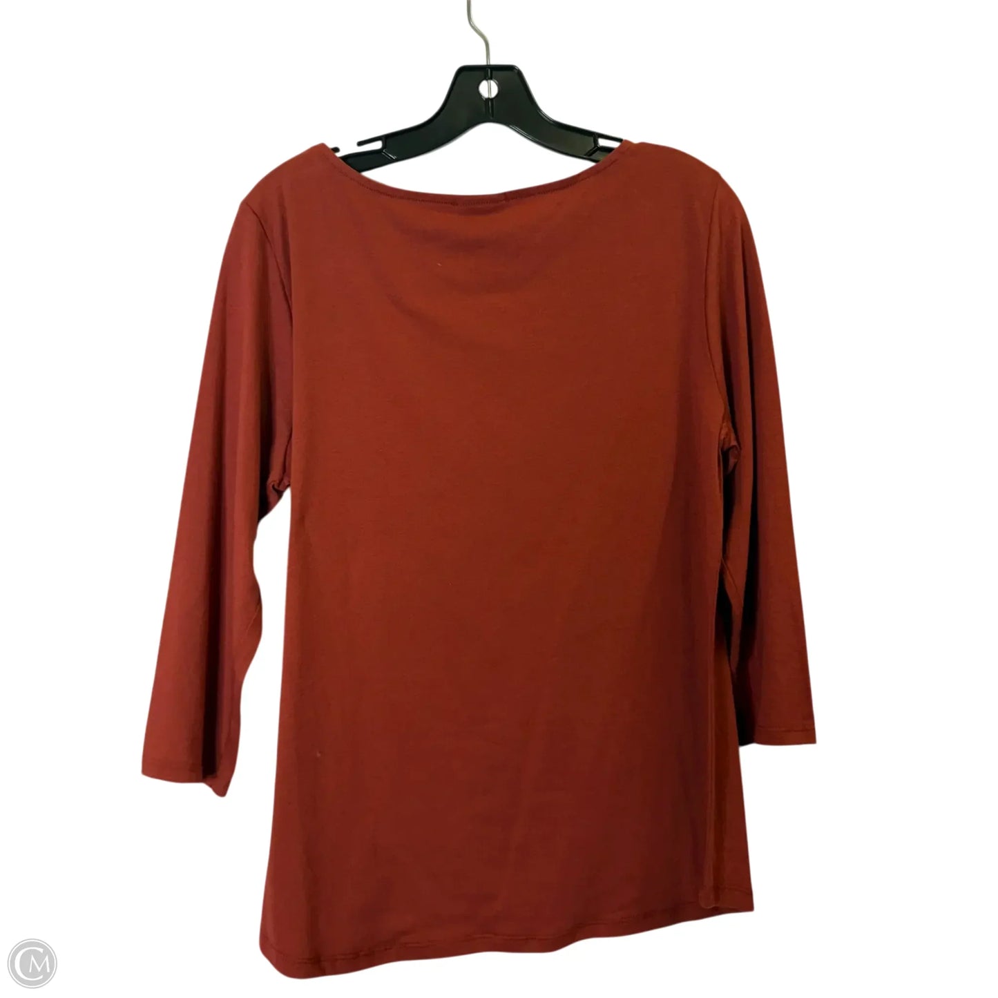 Top Long Sleeve Basic By Ruby Rd In Red, Size: M
