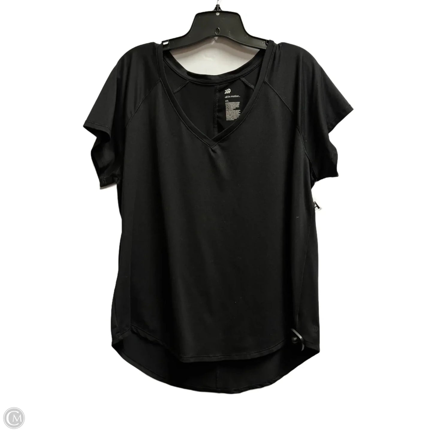 Athletic Top Short Sleeve By All In Motion In Black, Size: Xxl