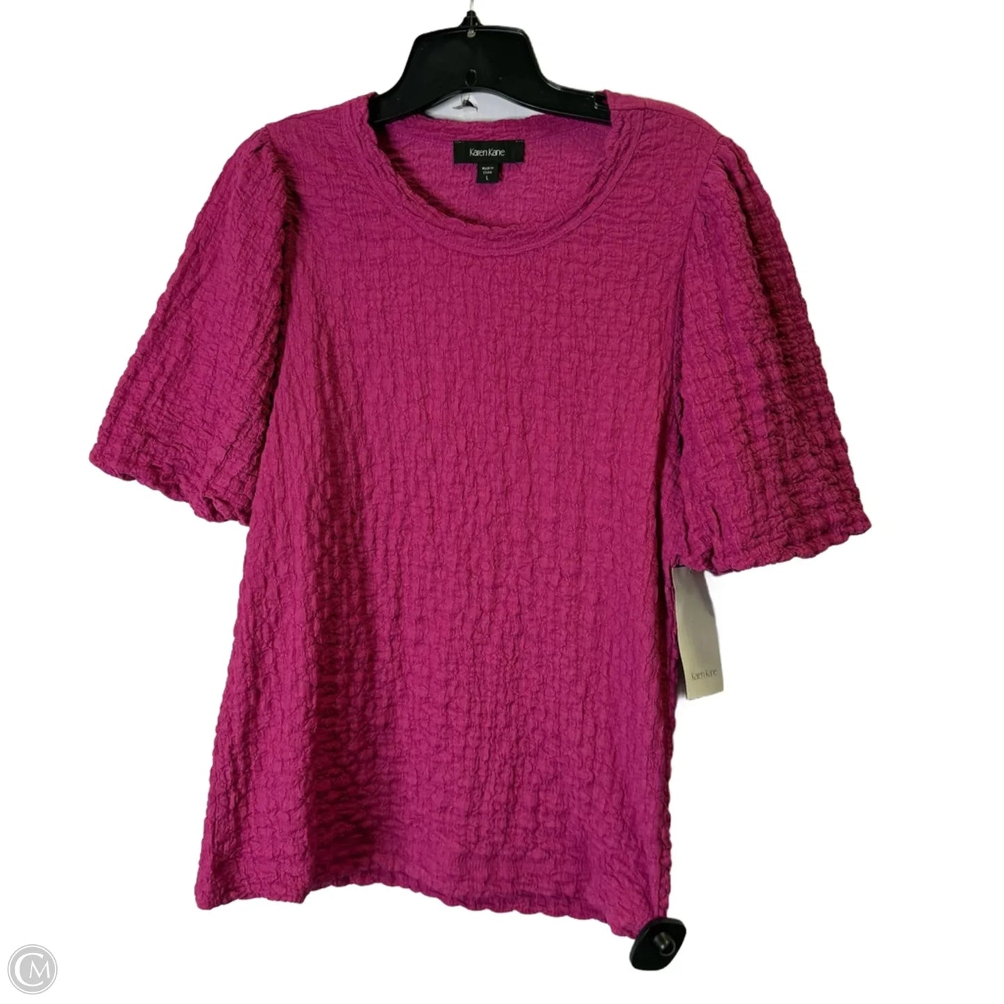 Top Short Sleeve Basic By Karen Kane In Pink, Size: L