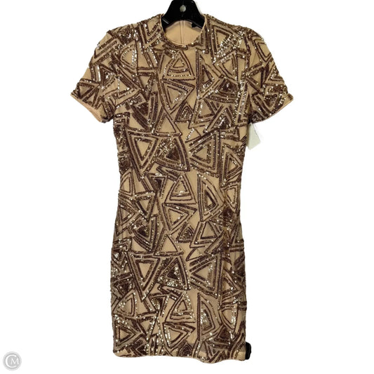 Dress Party Short By Forever 21 In Rose Gold, Size: S