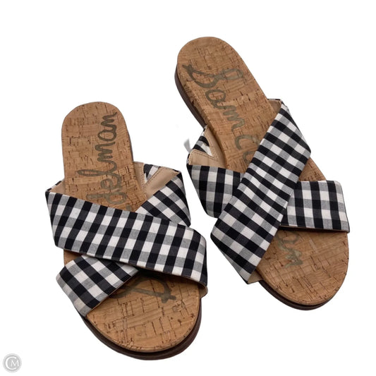 Sandals Flats By Sam Edelman In Black & White, Size: 8.5