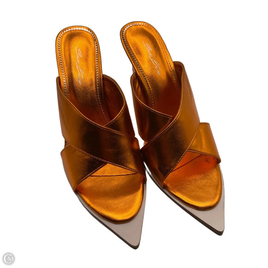 Shoes Heels Block By Clothes Mentor In Orange, Size: 9.5