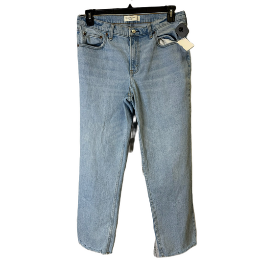 Jeans Straight By Abercrombie And Fitch In Blue Denim, Size: 12