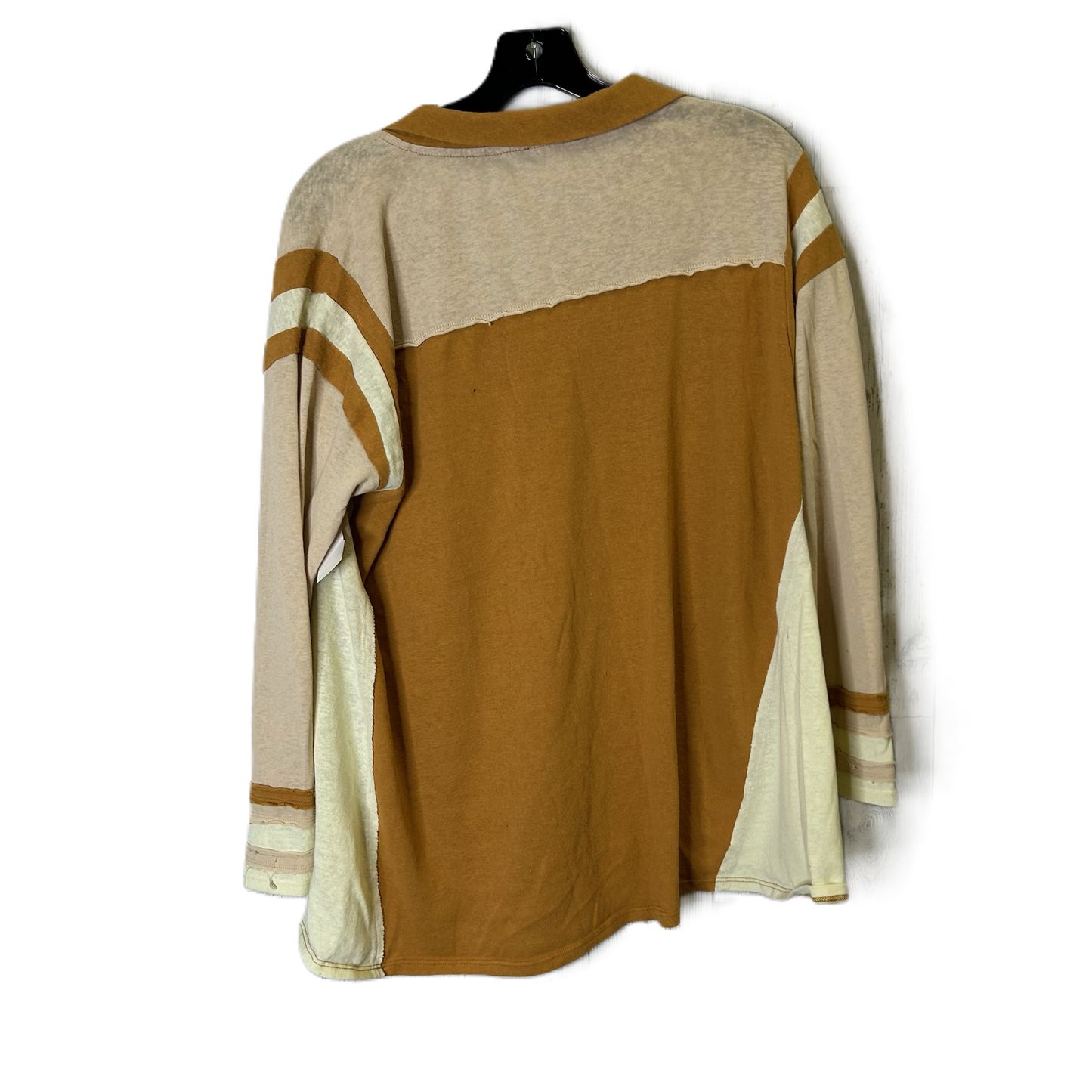 Top Long Sleeve By Easel In Brown, Size: M