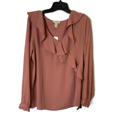 Top Long Sleeve By Loft In Pink, Size: M