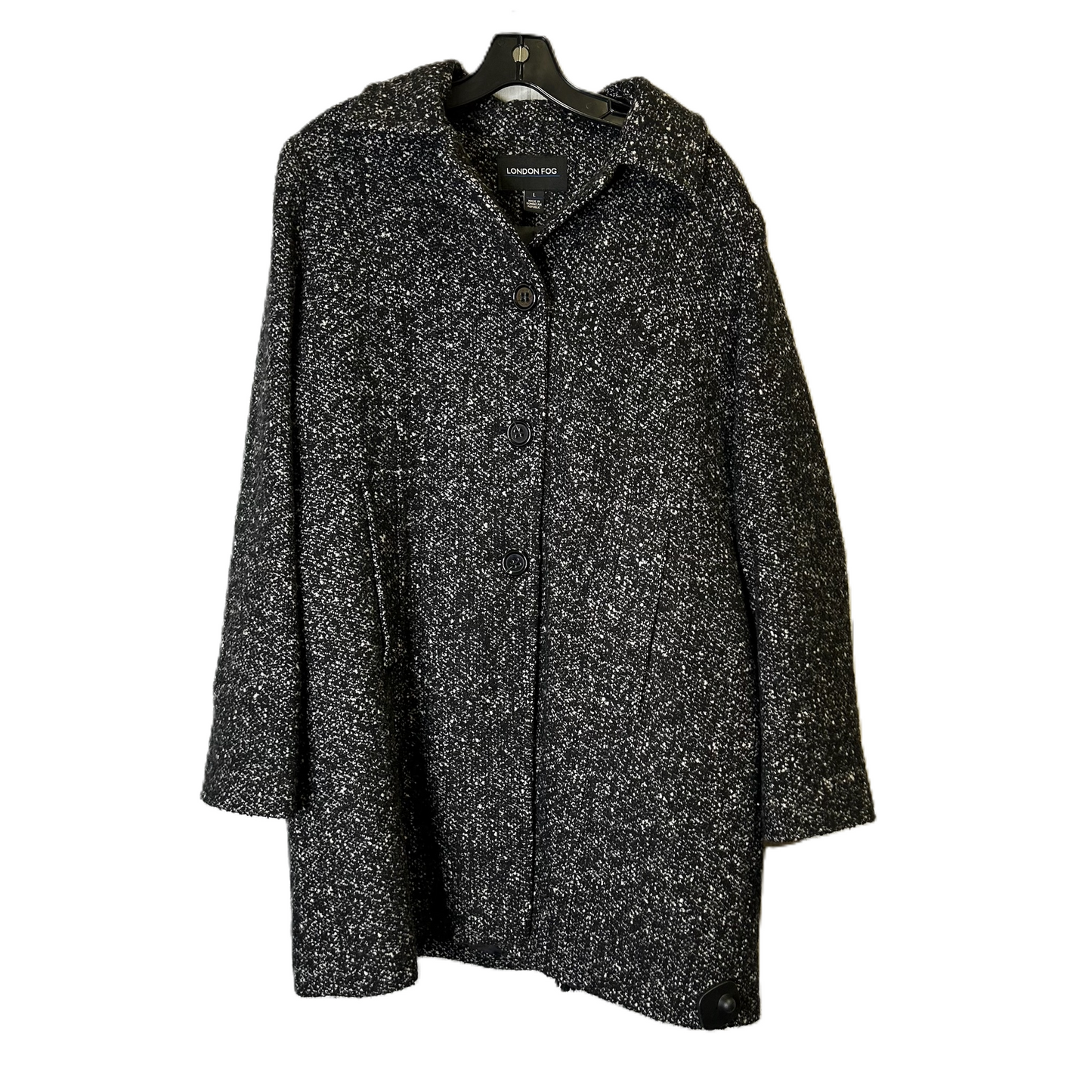 Coat Wool By London Fog In Black, Size: L