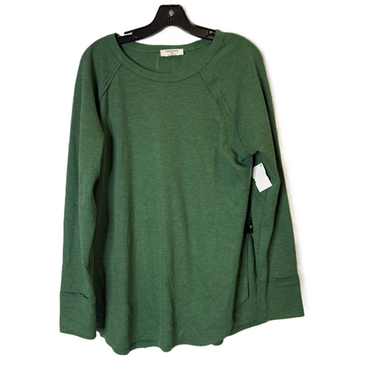 Top Long Sleeve By Zenana Outfitters In Green, Size: Xl