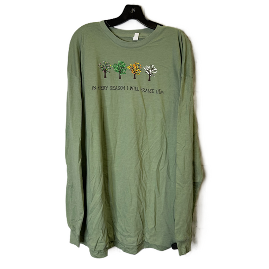 Top Long Sleeve Basic By Clothes Mentor In Green, Size: 2x