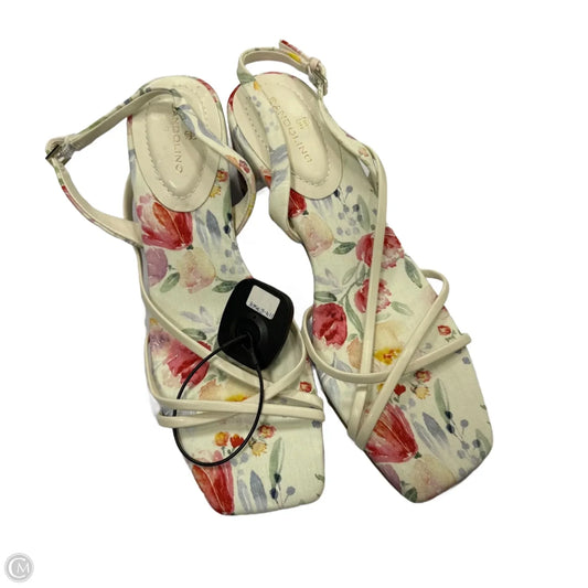 Sandals Heels Block By Bandolino In White, Size: 9.5