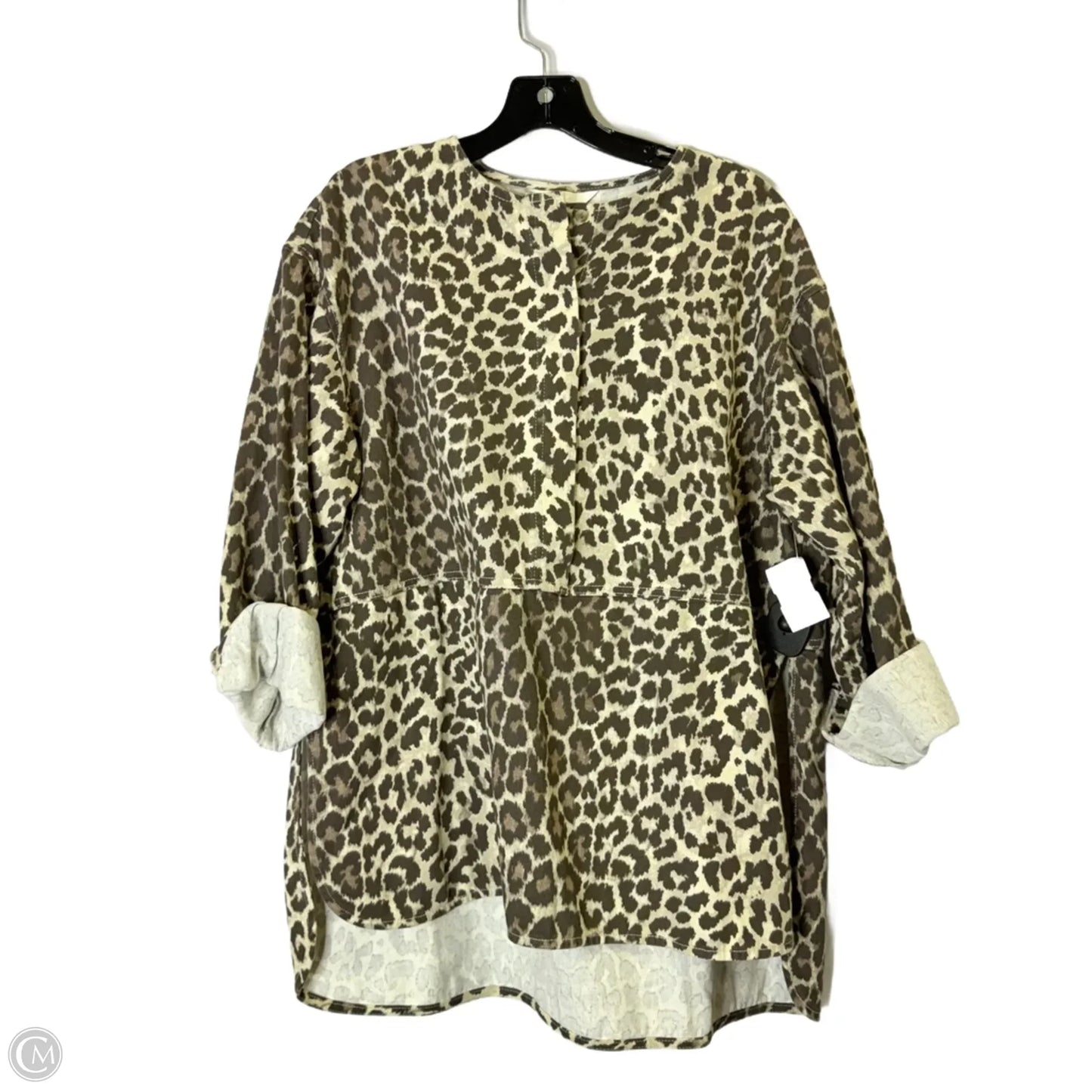 Top Long Sleeve By H&m In Animal Print, Size: M
