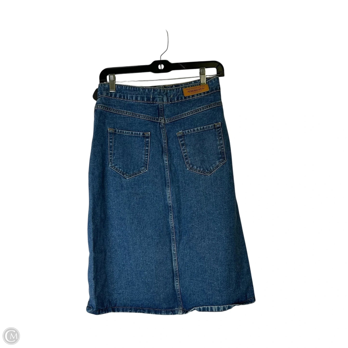 Skirt Midi By Zara Basic In Blue, Size: Xs