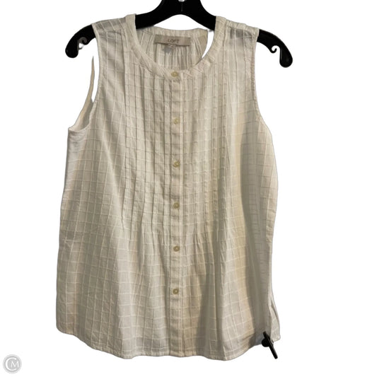 Top Sleeveless By Loft In White, Size: Xs