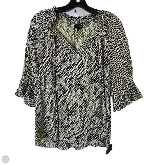 Top Short Sleeve By Who What Wear In Black, Size: L