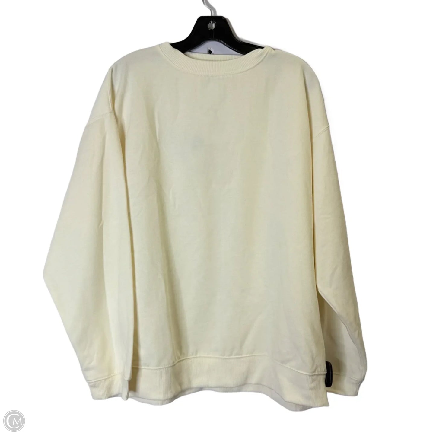 Sweatshirt Crewneck By Topshop In Cream, Size: S