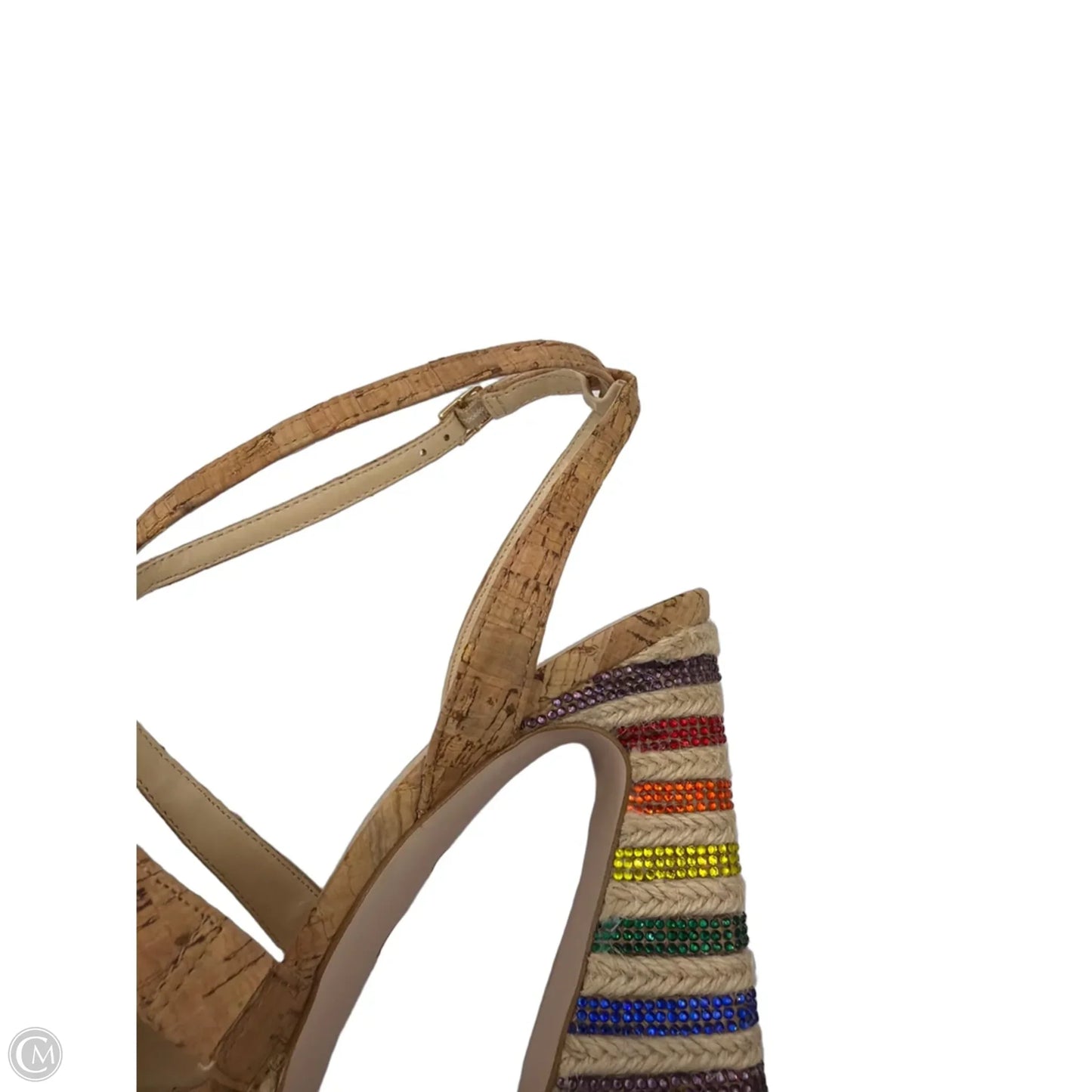 Sandals Heels Platform By Jessica Simpson In Rainbow Print, Size: 10