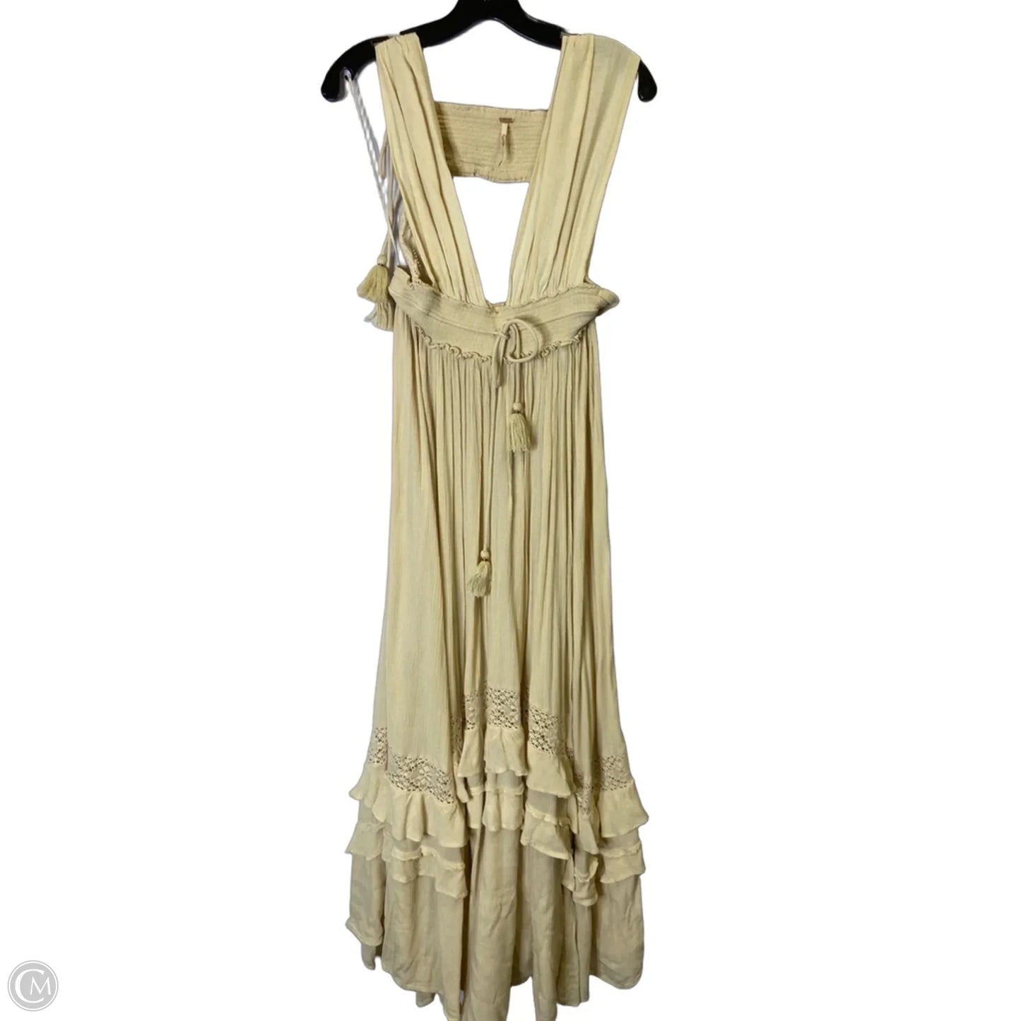 Dress Casual Maxi By Free People In Cream, Size: Xl